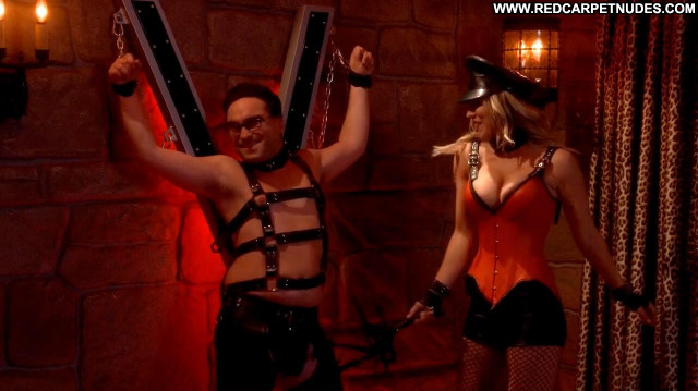 Kaley Cuoco The Big Bang Theory Chained Corset Cleavage Sexy