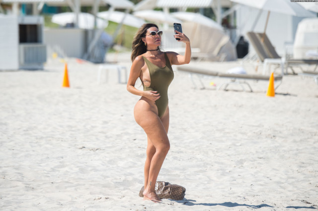 Liziane Gutierrez Miami Beach Fake Boobs Model Posing Hot Boobs Big