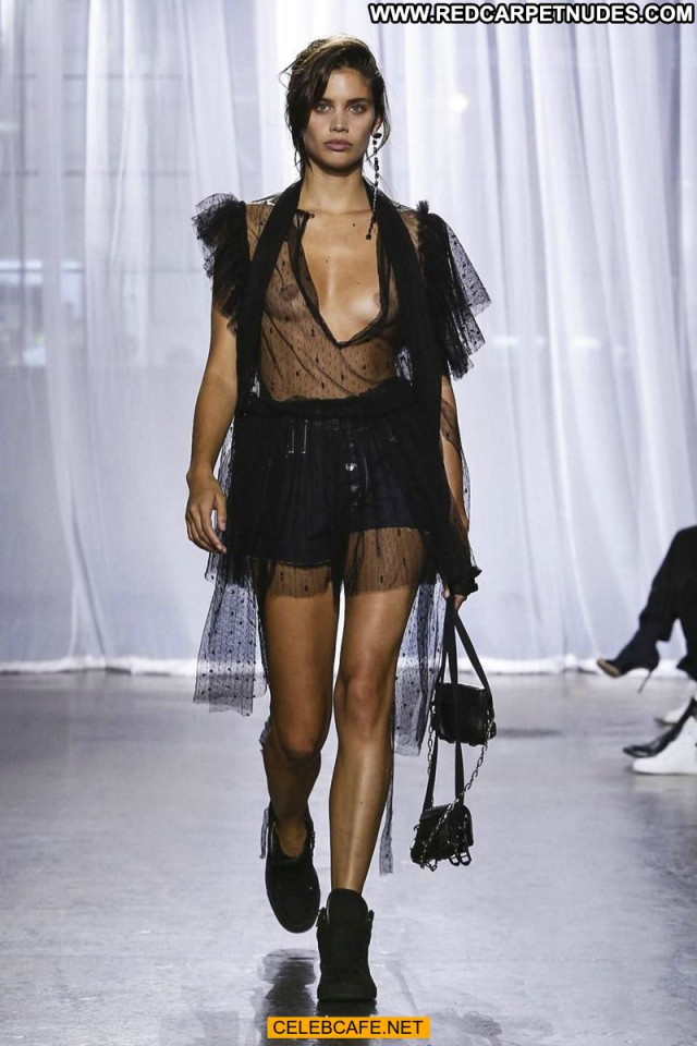 Sara Sampaio No Source See Through Posing Hot Celebrity Black Babe