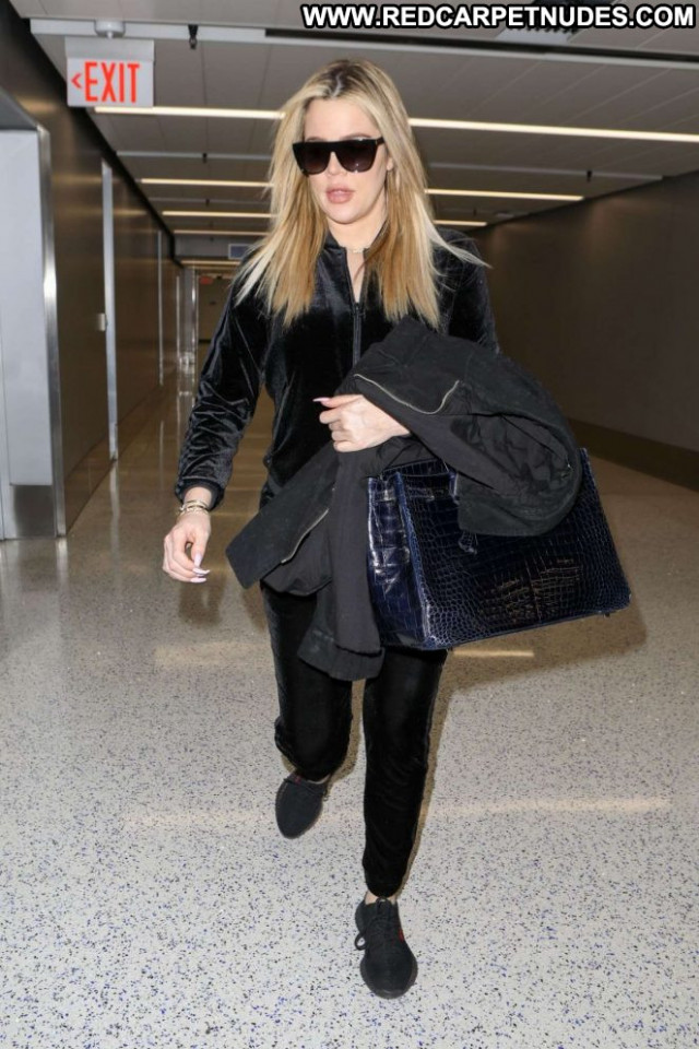 Khloe Kardashian Lax Airport Los Angeles Celebrity Angel Lax Airport