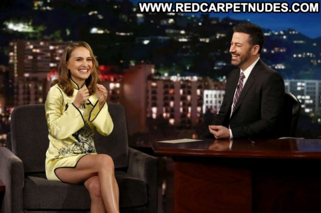 Natalie Portman Jimmy Kimmel Live Posing Hot Angel Paparazzi Babe