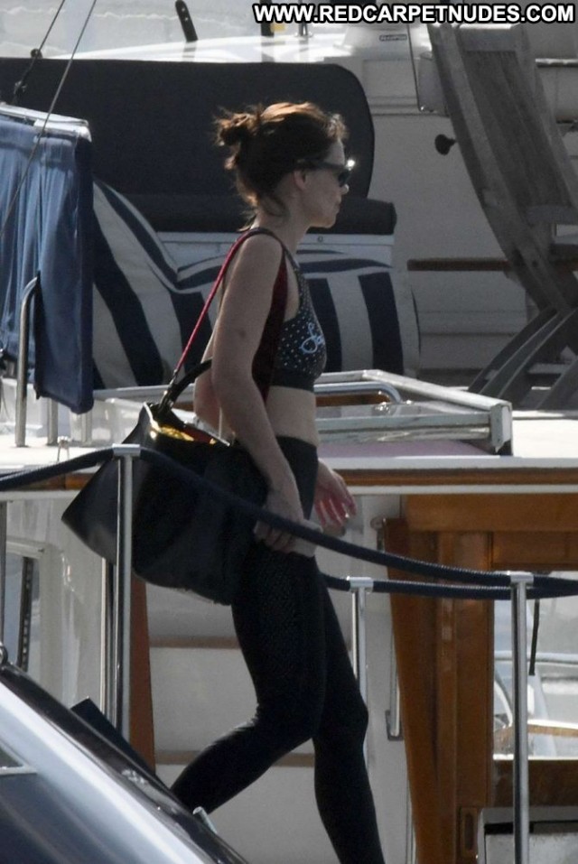 Katie Holmes No Source Celebrity Bikini Beautiful Posing Hot Yacht