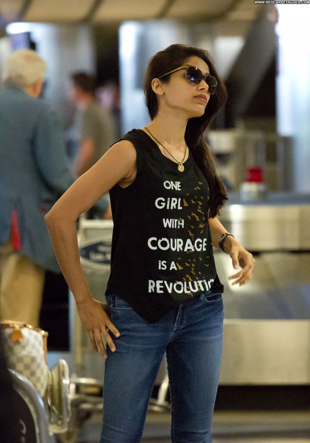 Freida Pinto Lax Airport Celebrity Beautiful Posing Hot Babe High