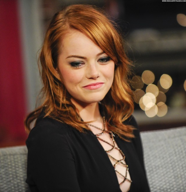 Emma Stone Late Show With David Letterman Babe Posing Hot Beautiful