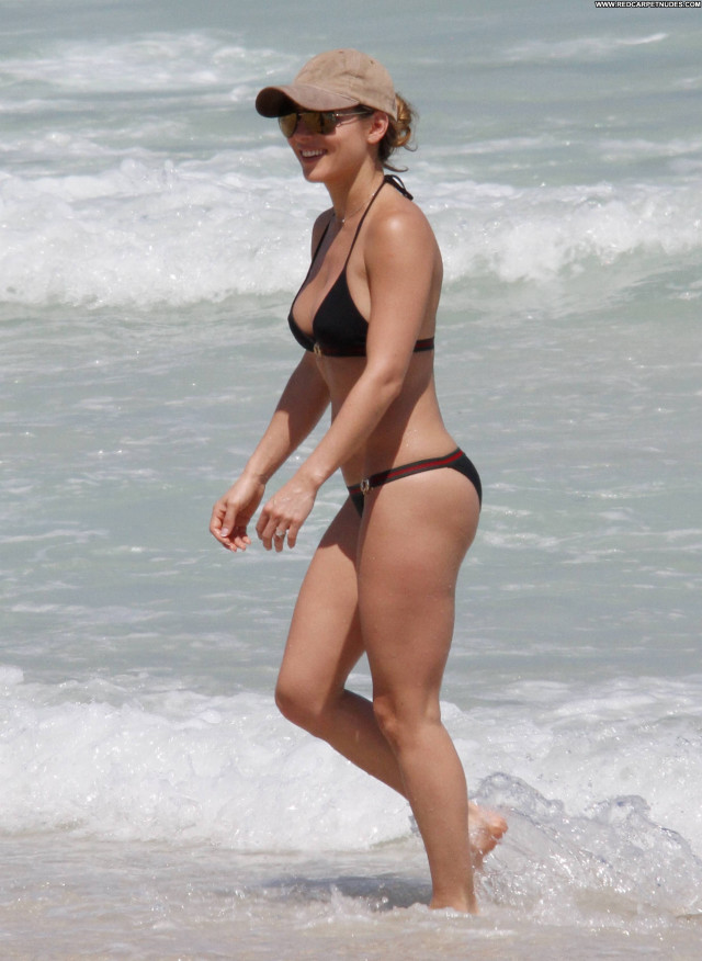 Elsa Pataky Miami Beach Posing Hot Celebrity Beach Babe Bikini High