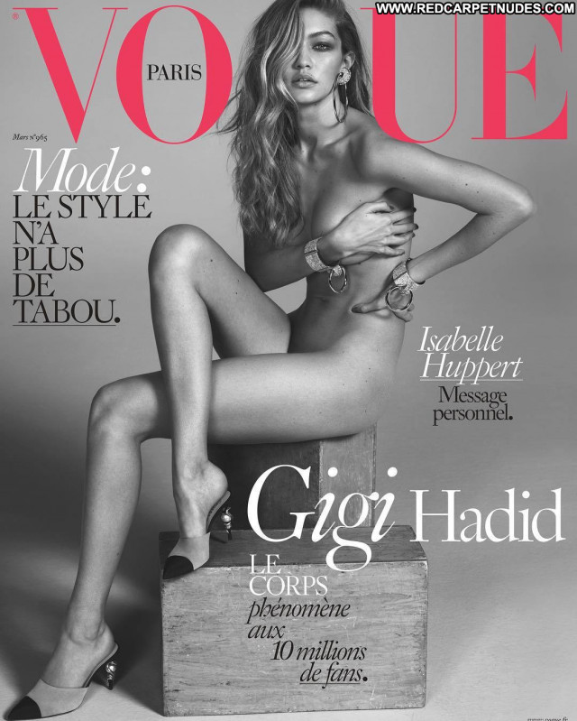 Gigi Hadid Vogue Magazine  Usa Babe Posing Hot Nude Beautiful