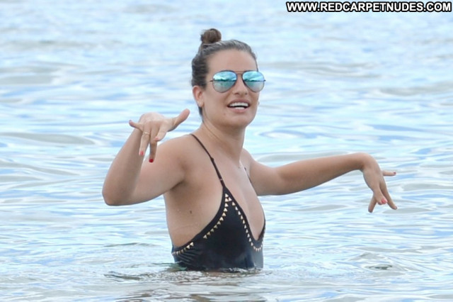 Lea Michele No Source Beautiful Babe Swimsuit Celebrity Posing Hot
